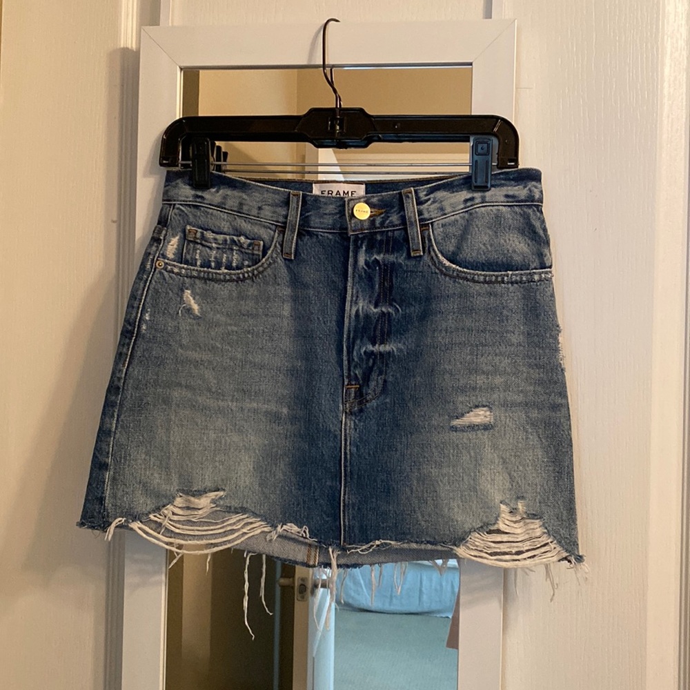 Frame Denim Mini Skirt